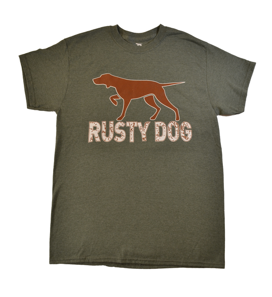 Rusty Dog logo T-Shirt - Military Green