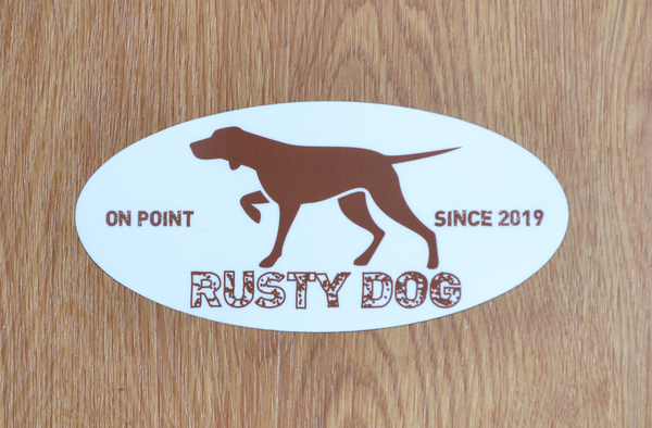 Rusty Dog Oval Decal